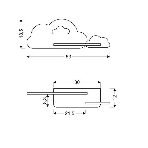 Modra otroška svetilka Cloud – Candellux Lighting-image-3