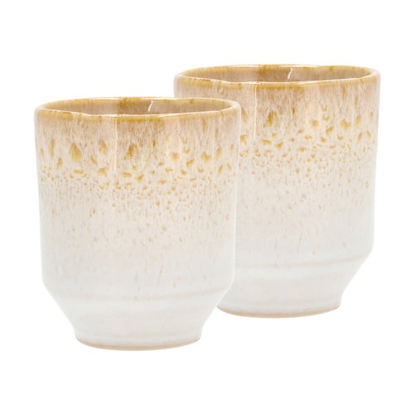 Kremno bele lončene skodelice za espresso v kompletu 2 ks  80 ml Styles – Villa Collection