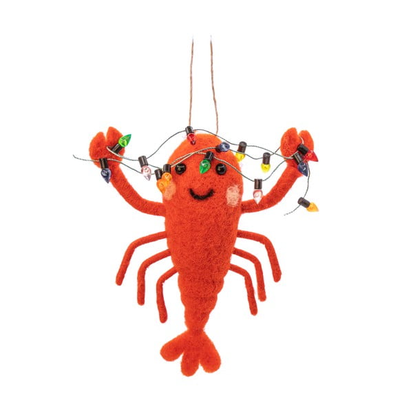 Tekstilni okrasek za jelko 11 cm Lobster – Sass & Belle