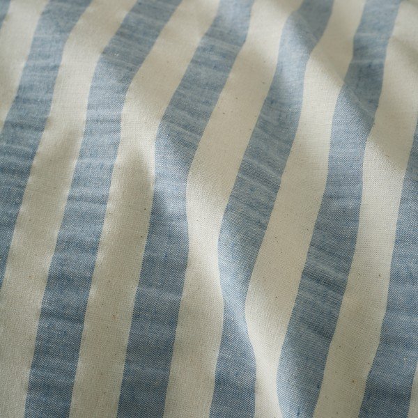 Modra 3-delna posteljnina za zakonsko posteljo 200x200 cm Cotton Rich Woven Stripe – Pineapple Elephant-image-4