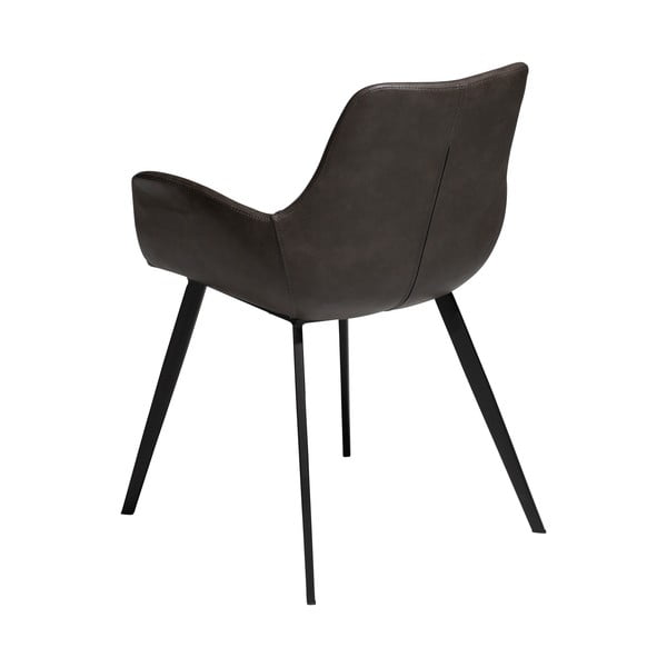 Temno siv oblazinjen jedilni stol z nasloni za roke Hype – DAN-FORM Denmark-image-2