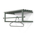 Prašno zelen kovinski stenski obešalnik s polico 76 cm Marco – Spinder Design