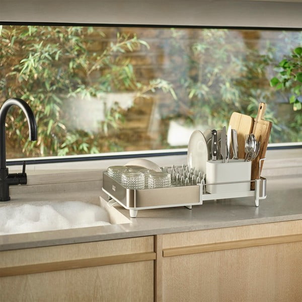 Kovinski odcejalnik posode v srebrni barvi Extend – Joseph Joseph-image-1