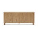 Komoda v jesenovem dekorju v naravni barvi 200x79x40 cm Salaya – Kave Home
