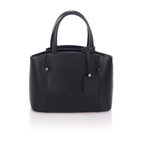 Črna usnjena torbica Lisa Minardi Halona