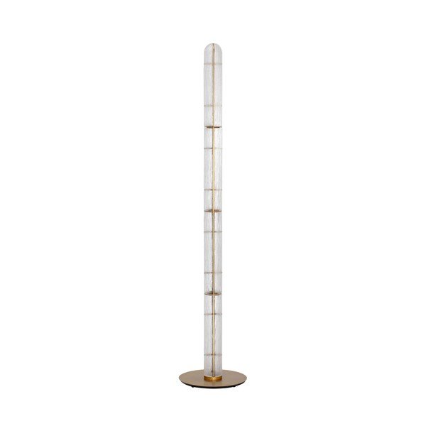 Medeninasta kovinska LED stoječa svetilka s steklenim senčilom (višina 165,5 cm) Gloree – Nova Luce
