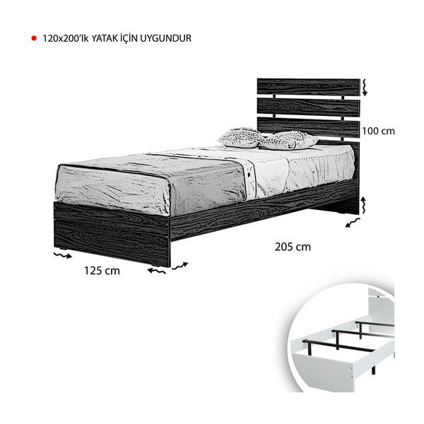 Postelja v naravni barvi 120x200 cm Fuga – Kalune Design-image-3