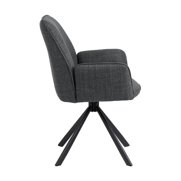 Temno sivi oblazinjeni jedilni stoli v kompletu z nasloni za roke 2 ks Glenda – Actona-image-4