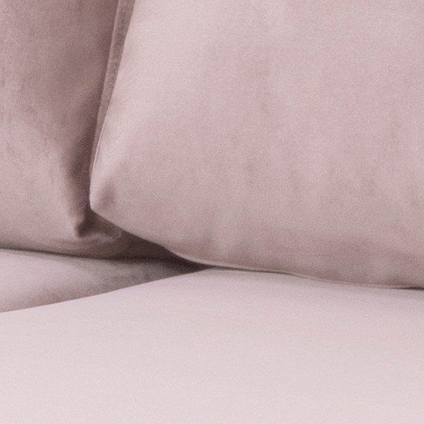Pudrasto roza žametni kavč Actona Norwich, levi kot-image-4