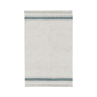 Modra/kremno bela pralna ročno tkana bombažna preproga 90x130 cm Gastro Vintage Blue – Lorena Canals