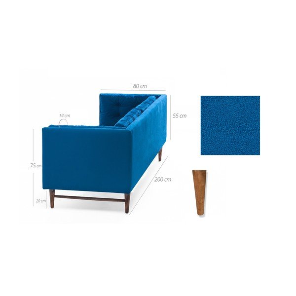 Modra zofa Balcab Home Eva-image-3