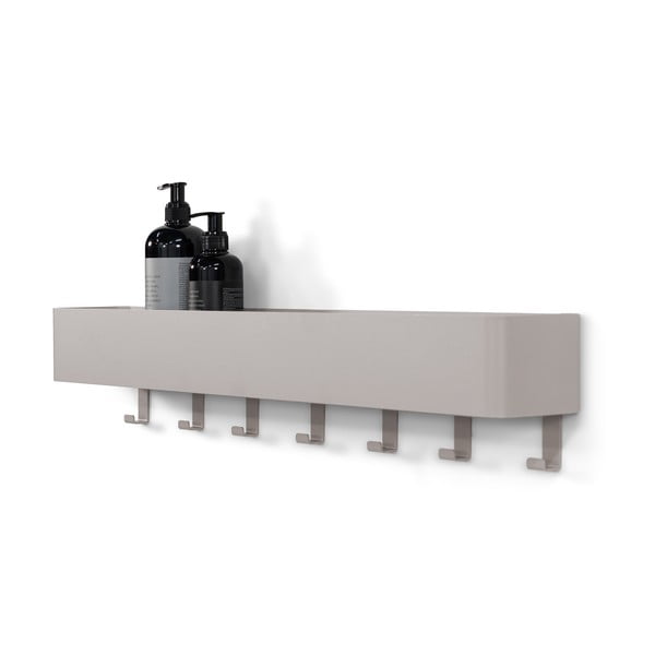 Sivorjava jeklena stenska kopalniška polica Multi – Spinder Design-image-2