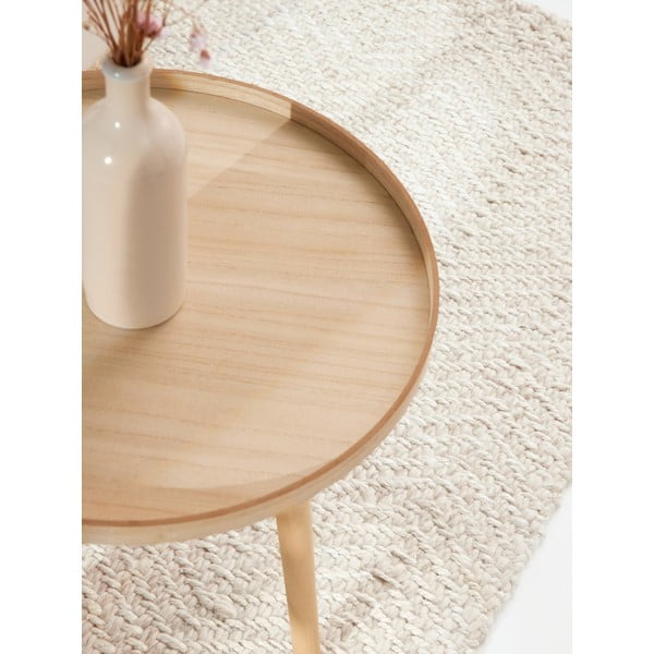 Kremno bel/slonokoščen ročno tkan tekač iz mešanice volne 80x200 cm Majoli – Elle Decoration-image-3