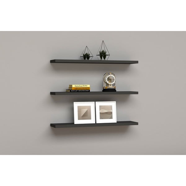 Temno sive police v kompletu 3 ks Boss - Kalune Design-image-1