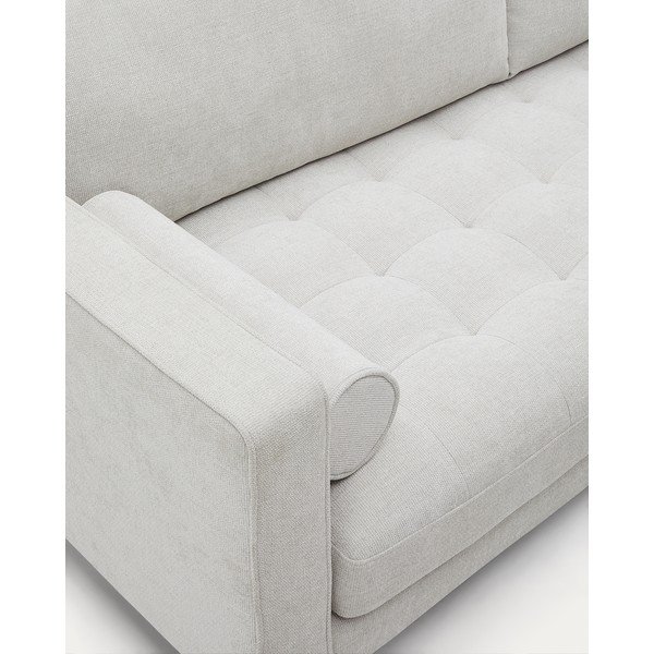 Sivo-bež sedežna garnitura iz šenilje 222 cm Debra – Kave Home-image-1