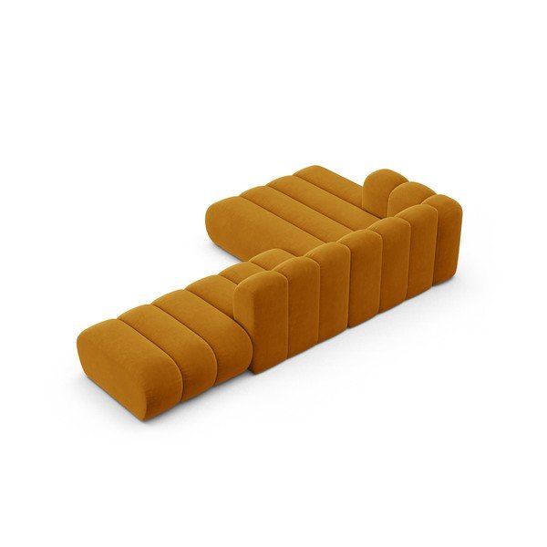 Rumena kotna sedežna garnitura (levi kot) Lupine – Micadoni Home-image-3