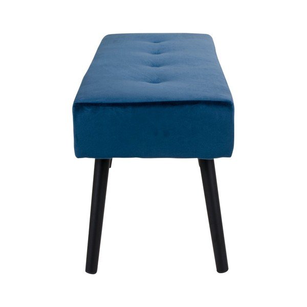 Temno modra oblazinjena klop z žametno prevleko Hiša Nordic Skiby, 100 x 35 cm-image-2