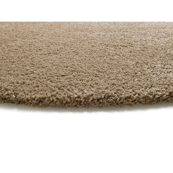 Svetlo rjava okrogla preproga ø 130 cm Norge – Universal-image-2