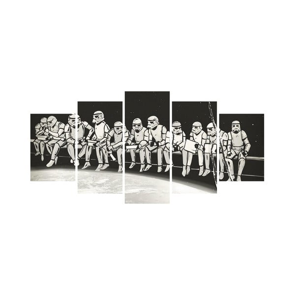 Večdelna slika Homemania Decor Black&White Clones