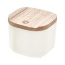 Bela škatla za shranjevanje s pokrovom iz pavlovnije iDesign Eco, 9 x 9 cm