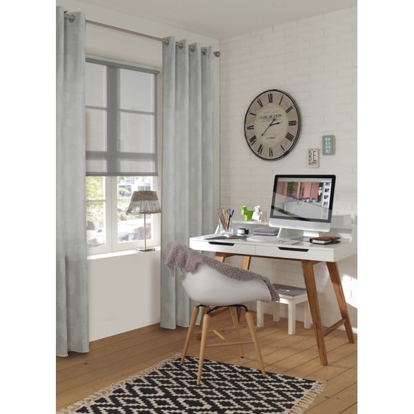 Svetlo siva zavesa iz žakarja 140x245 cm Gingko – Sehlbach-image-2