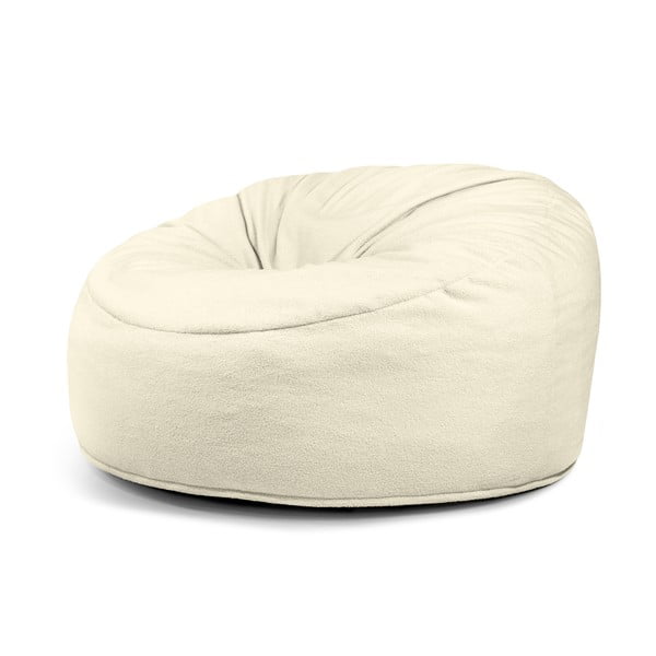 Kremno bela vreča za sedenje iz tkanine bouclé Om 135 – SLOWDOWN