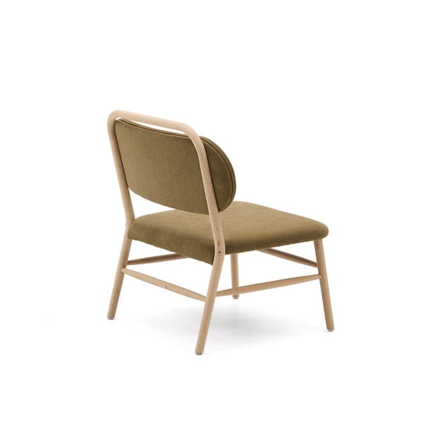 Zelen fotelj iz šenilje Helda – Kave Home-image-4