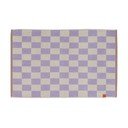 Svetlo rumena/vijolična kopalniška preproga iz organskega bombaža 50x80 cm Retro – Mette Ditmer Denmark