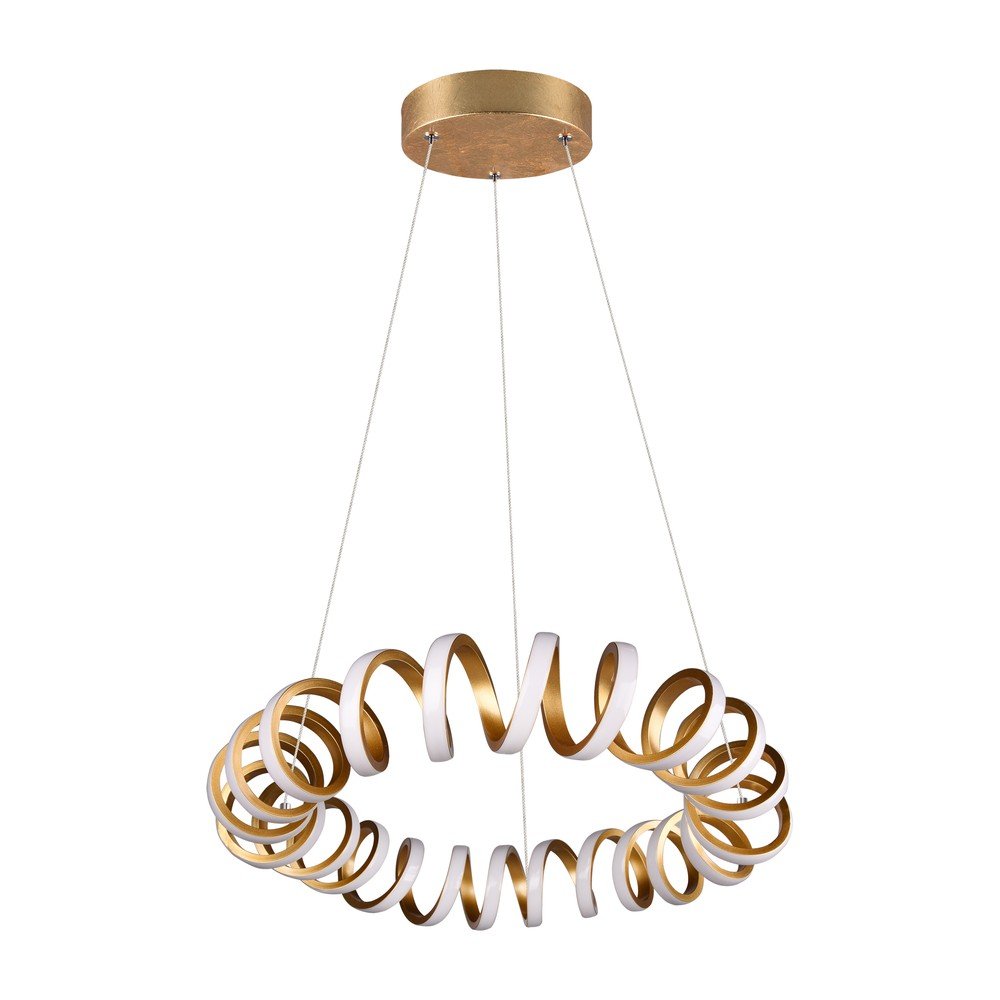 LED viseča svetilka v zlati barvi ø 55 cm Curl