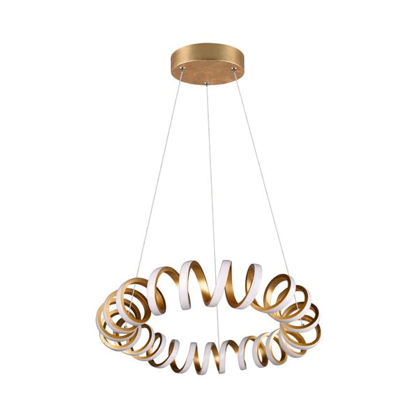 LED viseča svetilka v zlati barvi ø 55 cm Curl – Trio