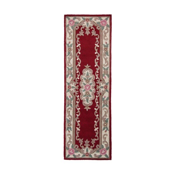 Rdeča volnena preproga Flair Rugs Aubusson, 67 x 210 cm