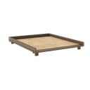 Rjava zakonska postelja iz masivnega bora z letvenim dnom 160x200 cm Social – Karup Design