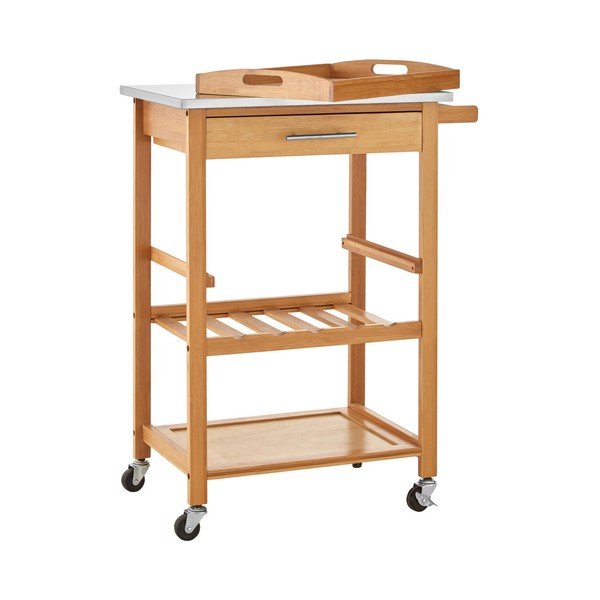 Bambusov servirni voziček na kolesih 41x58 cm Harlow – Premier Housewares-image-4