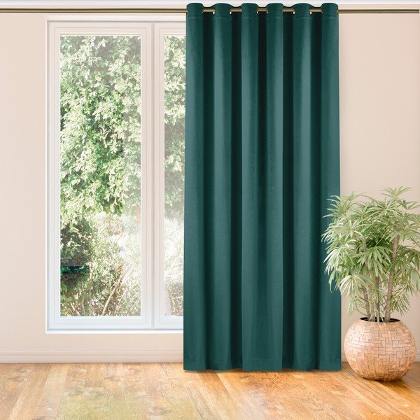 Temno zelena zavesa 200x270 cm Vila - Homede-image-1