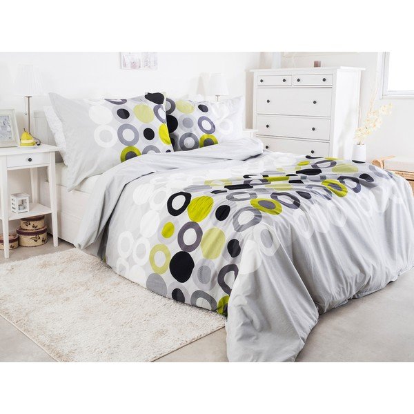 Svetlo siva enojna posteljnina iz krepa 140x200 cm Top Class – B.E.S.-image-1