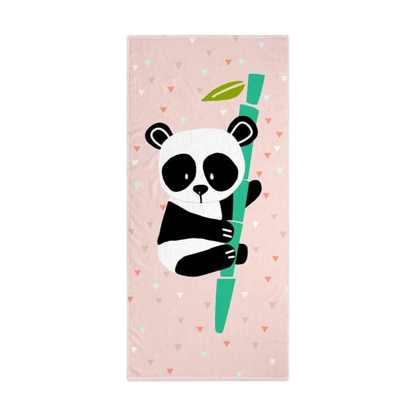 Svetlo roza otroška brisača 150x70 cm Panda - Moshi Moshi