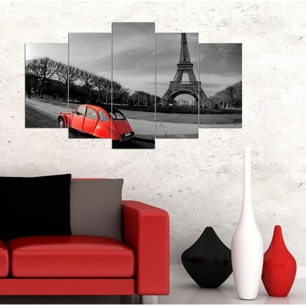 Večdelna 3D umetnina Romantični Eiffel, 102 x 60 cm-image-1