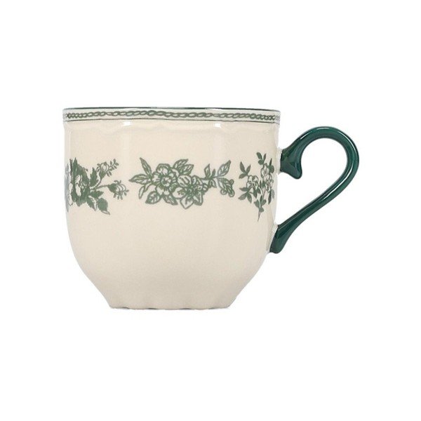 Zelena/slonokoščena porcelanasta skodelica 215 ml Cyril – S|P Collection