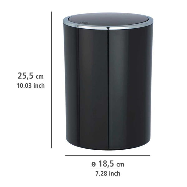 Črn koš za kopalniške odpadke Wenko Inca-image-1