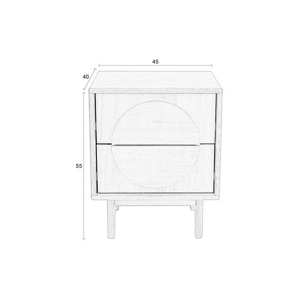 Rjava nočna omarica v orehovem dekorju Groove – Zuiver-image-4