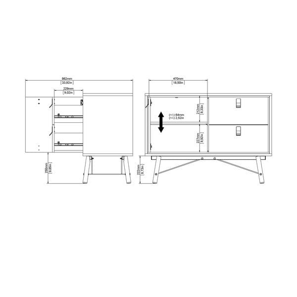 Bela komoda Tvilum Ry, 102 x 72 cm-image-4