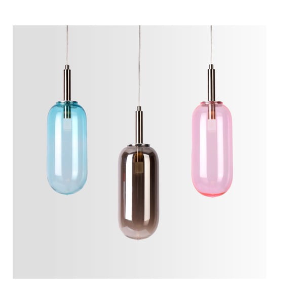 Antracitno siva LED viseča svetilka s steklenim senčilom ø 13 cm Fiuggi – Candellux Lighting-image-2