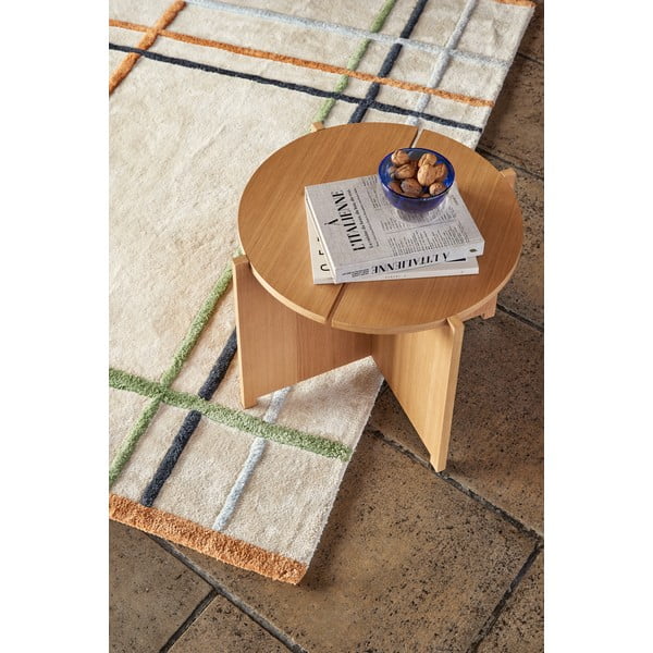 Okrogla stranska mizica v hrastovem dekorju ø 55 cm Dash – Hübsch-image-1