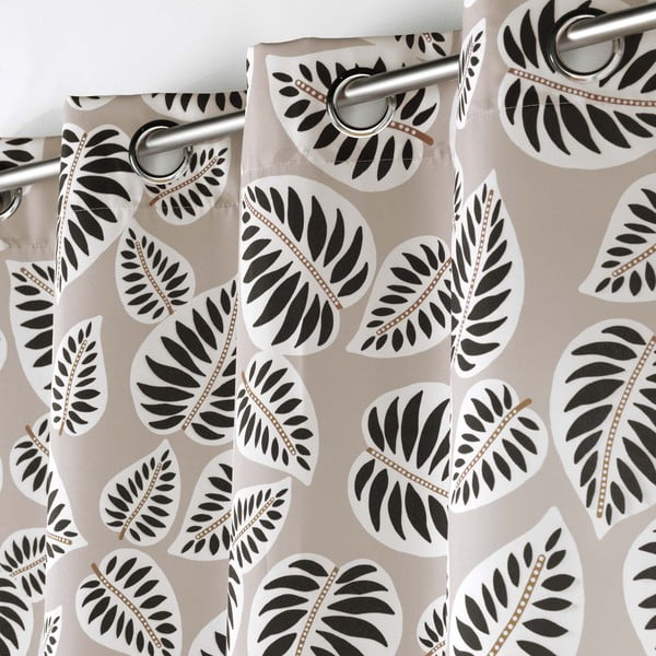 Črno-bež zavesa 140x260 cm Alma – douceur d'intérieur-image-1