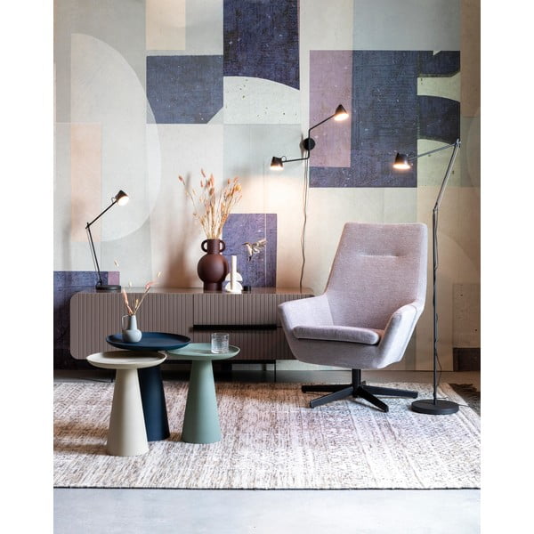 Bež aluminijasta kavna mizica White Label Ringar, ø 39,5 cm-image-3