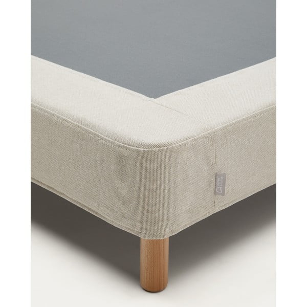 Bež oblazinjena zakonska postelja 160x200 cm Ofelia – Kave Home-image-1