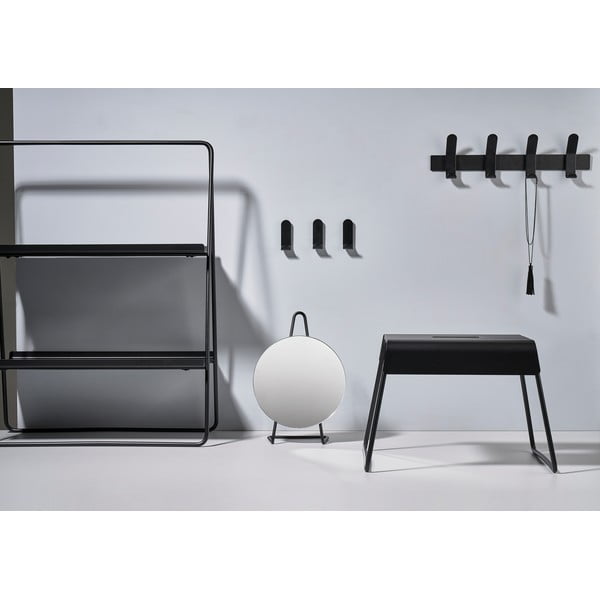 Črni jekleni stenski regal Zone A-Rack-image-3