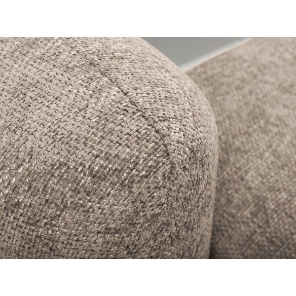 Svetlo rjava raztegljiva kotna sedežna garnitura iz šenilje s prostorom za shranjevanje (desni kot/z ležalnikom) Mele – Makamii-image-4