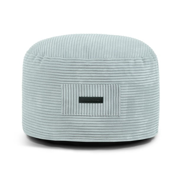 Mentolno zelen tabure iz rebrastega žameta Om 60 – SLOWDOWN