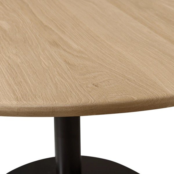 Okrogla jedilna miza s hrastovo mizno ploščo ø 120 cm Tablo – WOOOD-image-2